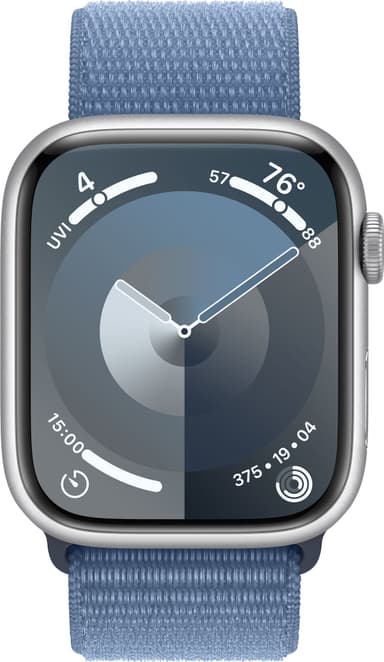 Apple Watch S9 45mm GPS (hopea alu./talvensininen Sport Loop)