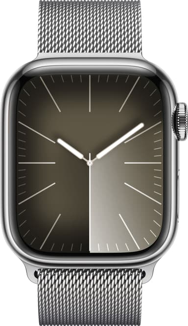 Apple Watch S9 41mm GPS+CEL (hopea ruostumaton/hopea Milanese)