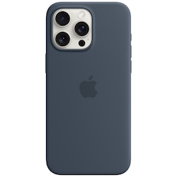 iPhone 15 Pro Max Silicone MagSafe suojakuori (myrskynsininen)