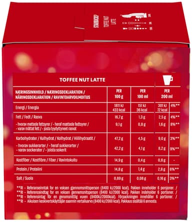 Starbucks Nescafé Dolce Gusto Toffee Nut Latte kahvikaps. STAR12447462