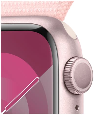 Apple Watch S9 41mm GPS (pinkki alumiini/vaaleanpunainen Sport Loop)