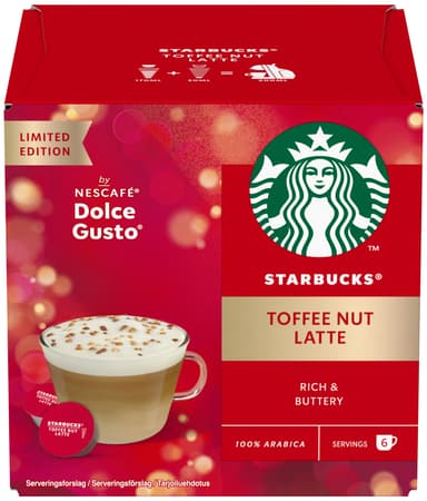 Starbucks Nescafé Dolce Gusto Toffee Nut Latte kahvikaps. STAR12447462