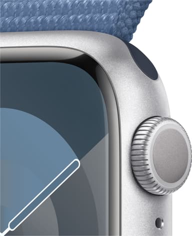 Apple Watch S9 41mm GPS (hopea SS/talvensininen Sport Loop)