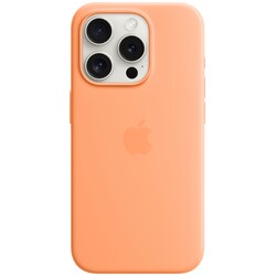 iPhone 15 Pro Silicone MagSafe suojakuori (sorbetinoranssi)