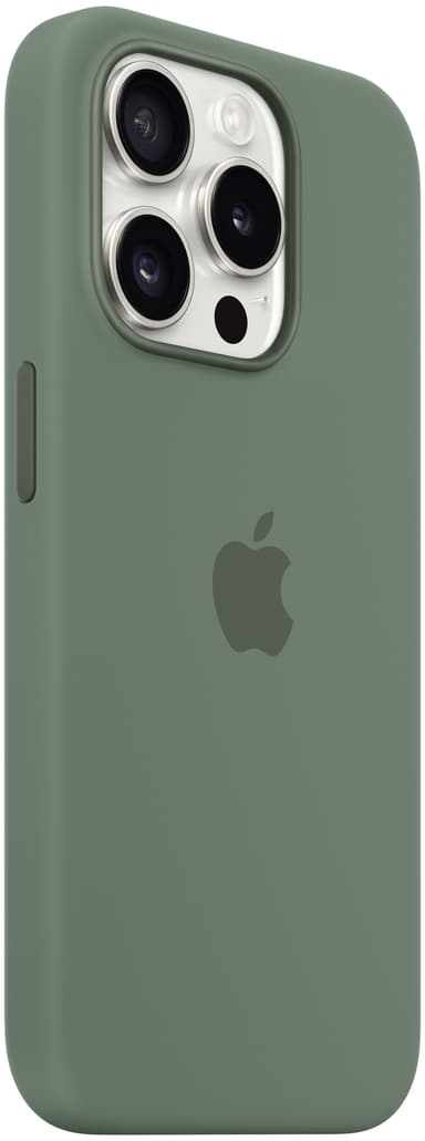iPhone 15 Pro Silicone MagSafe suojakuori (sypressinvihreä)