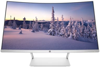 HP 27" kaareva näyttö (valkoinen/hopea)