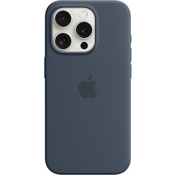 iPhone 15 Pro Silicone MagSafe suojakuori (myrskynsininen)
