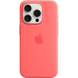 iPhone 15 Pro Silicone MagSafe suojakuori (guavanpinkki)