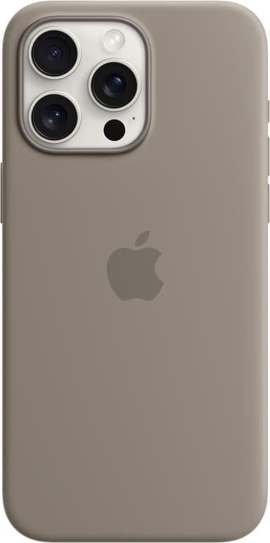 iPhone 15 Pro Max Silicone MagSafe suojakuori (savenruskea)