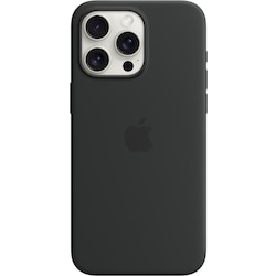 iPhone 15 Pro Max Silicone MagSafe suojakuori (musta)