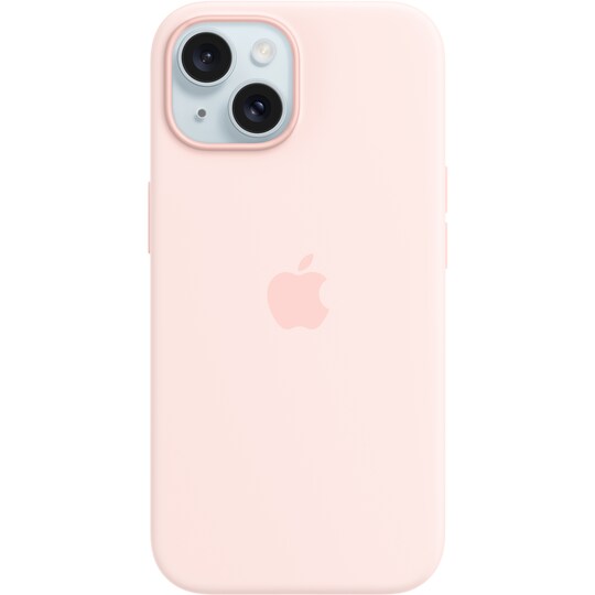 iPhone 15 Silicone MagSafe suojakuori (vaaleanpunainen)