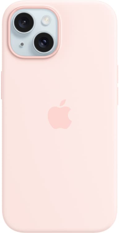 iPhone 15 Silicone MagSafe suojakuori (vaaleanpunainen)