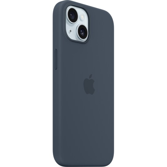 iPhone 15 Silicone MagSafe suojakuori (myrskynsininen)