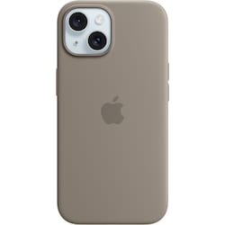 iPhone 15 Silicone MagSafe suojakuori (savenruskea)