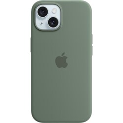 iPhone 15 Silicone MagSafe suojakuori (sypressinvihreä)