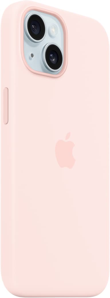iPhone 15 Silicone MagSafe suojakuori (vaaleanpunainen)