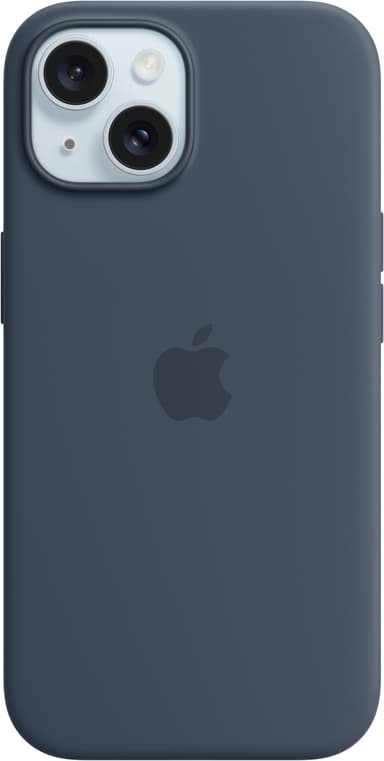 iPhone 15 Silicone MagSafe suojakuori (myrskynsininen)