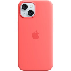 iPhone 15 Silicone MagSafe suojakuori (guavanpinkki)