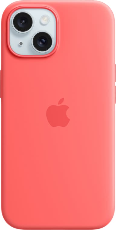 iPhone 15 Silicone MagSafe suojakuori (guavanpinkki)