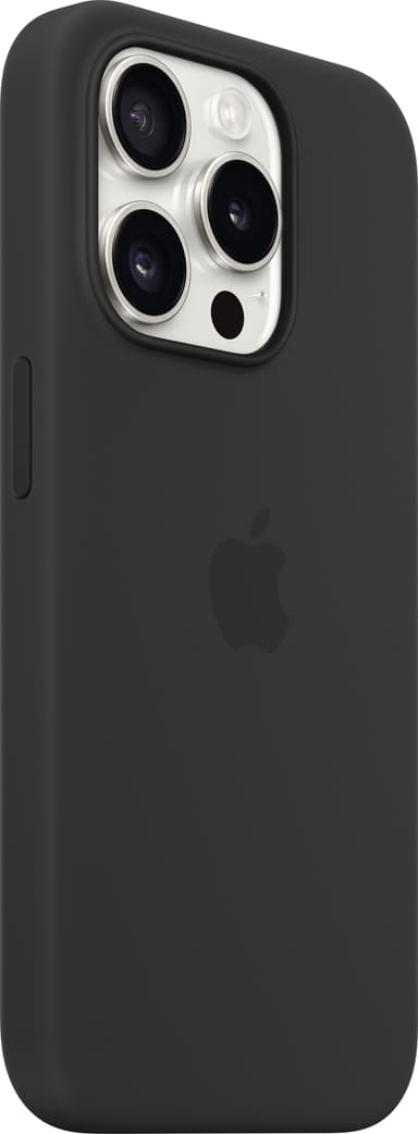 iPhone 15 Pro Silicone MagSafe suojakuori (musta)