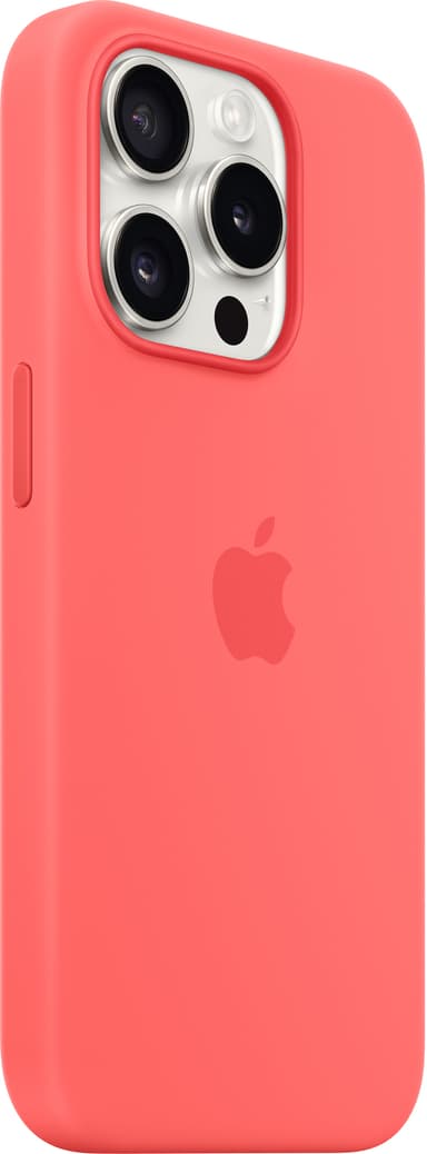 iPhone 15 Pro Silicone MagSafe suojakuori (guavanpinkki)