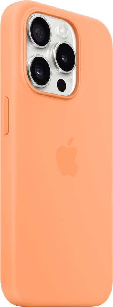 iPhone 15 Pro Silicone MagSafe suojakuori (sorbetinoranssi)