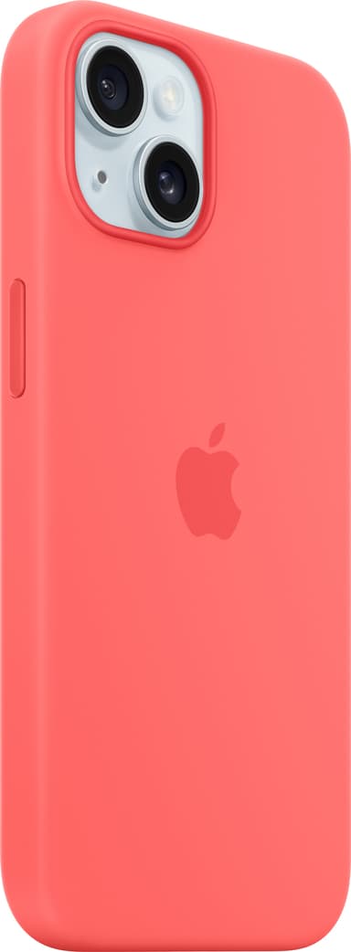 iPhone 15 Silicone MagSafe suojakuori (guavanpinkki)