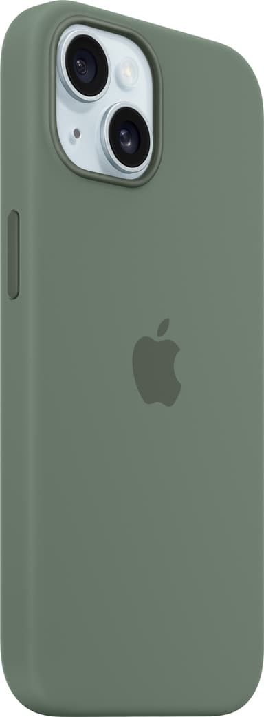 iPhone 15 Silicone MagSafe suojakuori (sypressinvihreä)