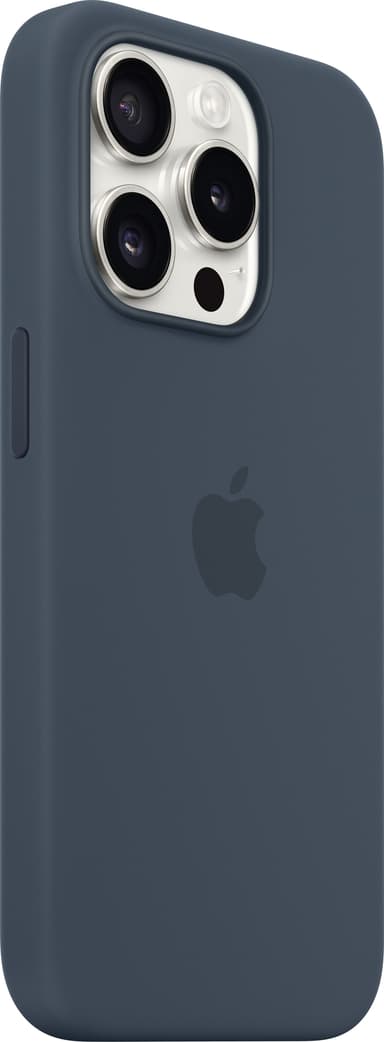 iPhone 15 Pro Silicone MagSafe suojakuori (myrskynsininen)