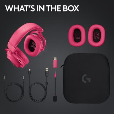 Logitech G Pro X 2 Lightspeed langattomat pelikuulokkeet (pinkki)
