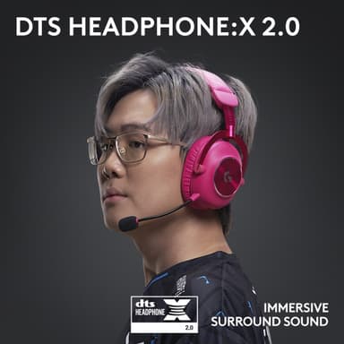 Logitech G Pro X 2 Lightspeed langattomat pelikuulokkeet (pinkki)