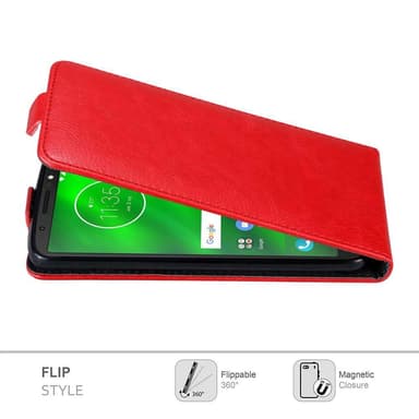 Motorola MOTO G6 Suojakuori Lompakkokotelo (Punainen)