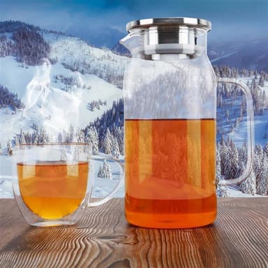 Karahvi Jug Teekannu Kahvipannu 1,2 L (läpinäkyvä)