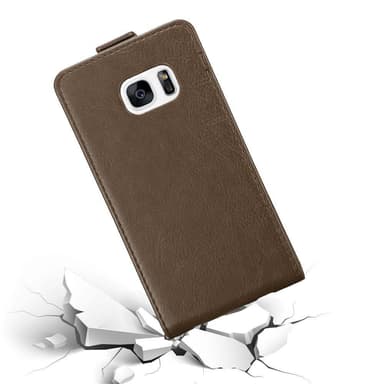 Samsung Galaxy S7 Suojakuori Lompakkokotelo (Ruskea)