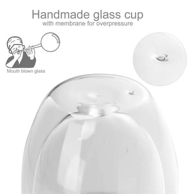 2x Termoslasi 200-300 ml Kahvikuppi Teelasi Kahvilasi