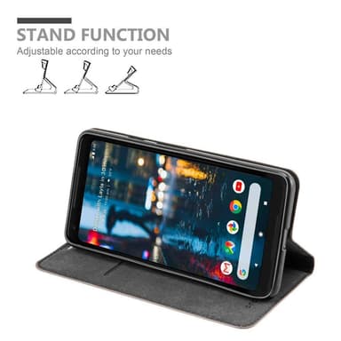 Google PIXEL 2 XL Suojakuori Lompakkokotelo (Ruskea)
