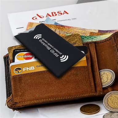 10x RFID-estoa suojaavat luottokortit (musta)