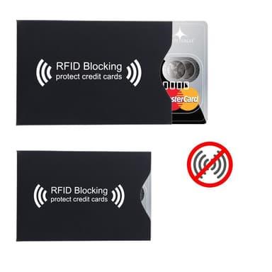 10x RFID-estoa suojaavat luottokortit (musta)