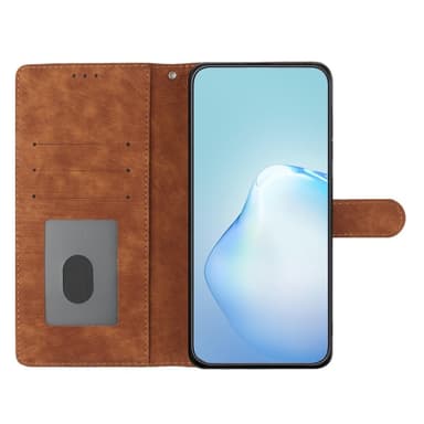 SKALO iPhone 15 Pro Max Lompakkokotelo PU-nahkaa - Ruskea