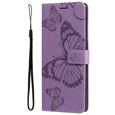 SKALO iPhone 15 Plus Mandala Butterfly lompakkokotelo - Violetti