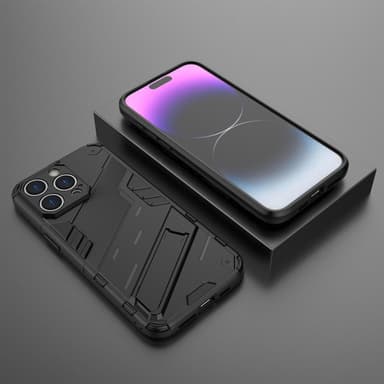 SKALO iPhone 15 Pro Max Hybrid BIBERCAS Suojakuori - Musta