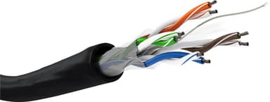 Goobay CAT 6 ulkoverkkokaapeli, U/UTP, musta