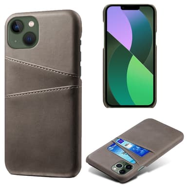 SKALO iPhone 15 PU-nahkainen Korttikotelo - Harmaa