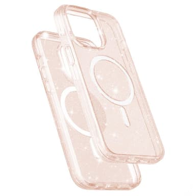 SKALO iPhone 15 Pro Max Glitter Magnetic Ring TPU Suojakuori - Kulta