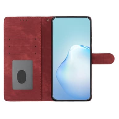 SKALO iPhone 15 Pro Max Lompakkokotelo PU-nahkaa - Punainen