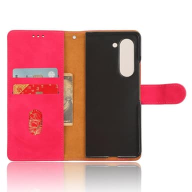 SKALO Samsung Z Fold5 Lompakkokotelo PU-nahkaa - Cerise