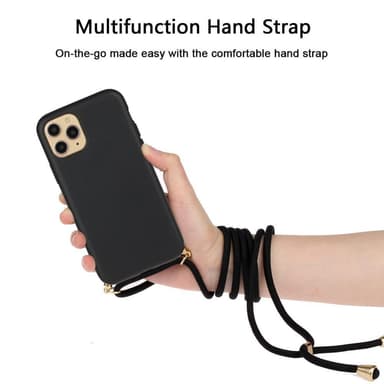 SKALO iPhone 15 Pro Max Mobiilikauluksen suojakuori - Musta