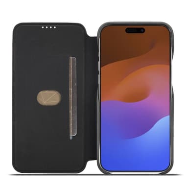 SKALO iPhone 15 Pro Max LC.IMEEKE Lompakkokotelo PU-nahkaa - Musta