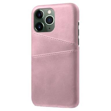 SKALO iPhone 15 Pro PU-nahkainen Korttikotelo - Ruusukulta