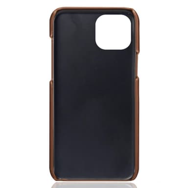 SKALO iPhone 15 PU-nahkainen Korttikotelo - Ruskea